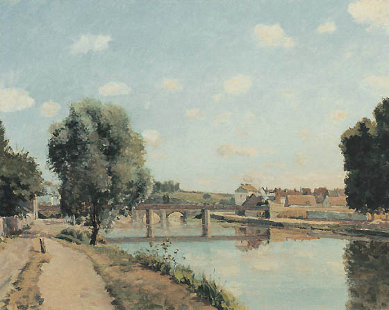 Camille Pissarro The Raolway Bridge at Pontoise
